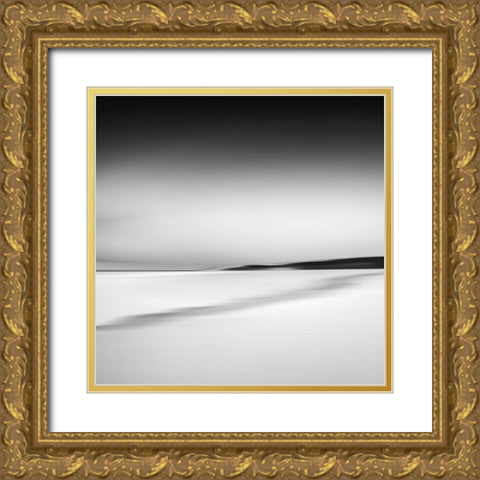 Shore View Abstraction Gold Ornate Wood Framed Art Print with Double Matting by Loginov, Nick