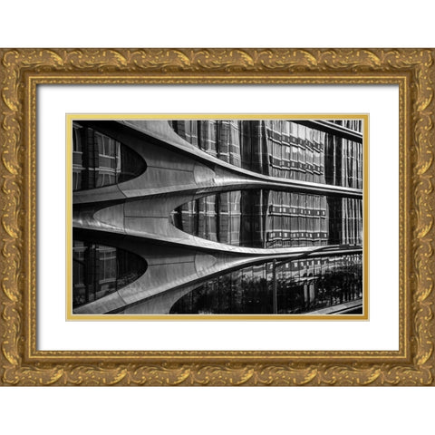 High Line Building,New York City Gold Ornate Wood Framed Art Print with Double Matting by Graciet, Stephane