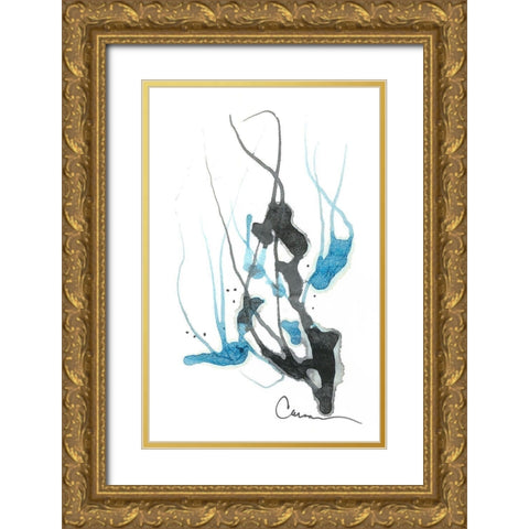 Sea Flower I Gold Ornate Wood Framed Art Print with Double Matting by Carroccio, Lisa