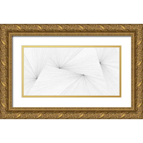 LinearTouches Gold Ornate Wood Framed Art Print with Double Matting by Inuit