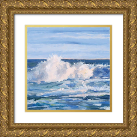 Winter Cold Wave Gold Ornate Wood Framed Art Print with Double Matting by Casey, Anderson