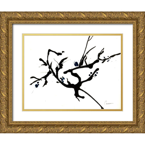 Branching Out II Gold Ornate Wood Framed Art Print with Double Matting by Carroccio, Lisa
