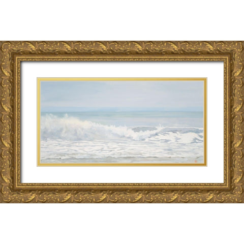 Silver Wave Gold Ornate Wood Framed Art Print with Double Matting by Casey, Anderson