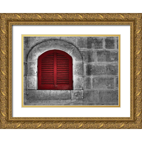 Moonstruck Window Gold Ornate Wood Framed Art Print with Double Matting by McCarthy, William