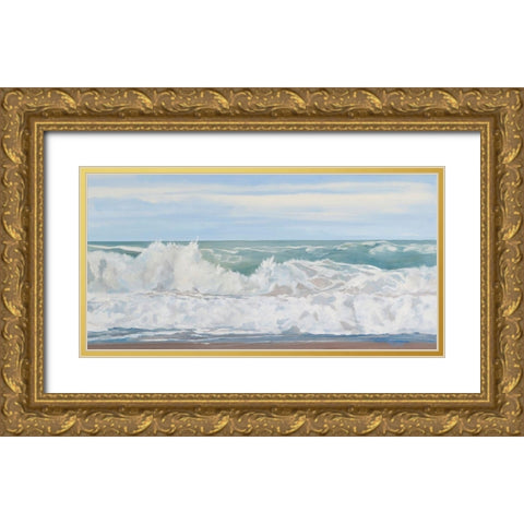 Wild Ocean Gold Ornate Wood Framed Art Print with Double Matting by Casey, Anderson