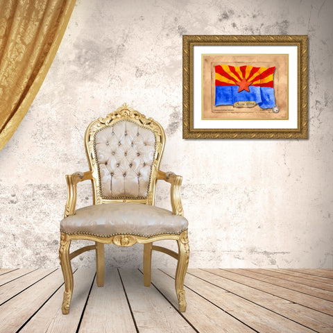 Arizona-Solo with background Gold Ornate Wood Framed Art Print with Double Matting by Alexander, Natalie