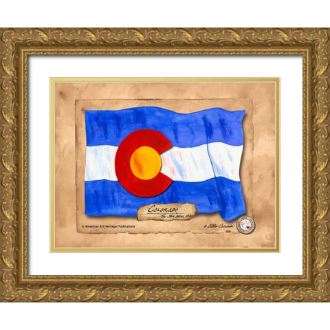 Colorado-Solo with background Gold Ornate Wood Framed Art Print with Double Matting by Alexander, Natalie