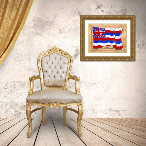 Hawaii-Solo with background Gold Ornate Wood Framed Art Print with Double Matting by Alexander, Natalie