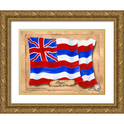 Hawaii-Solo with background Gold Ornate Wood Framed Art Print with Double Matting by Alexander, Natalie