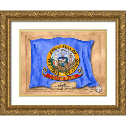 Idaho-Solo with background Gold Ornate Wood Framed Art Print with Double Matting by Alexander, Natalie