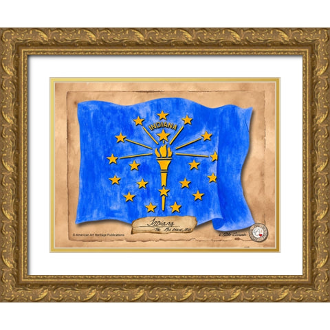 Indiana-Solo with background Gold Ornate Wood Framed Art Print with Double Matting by Alexander, Natalie
