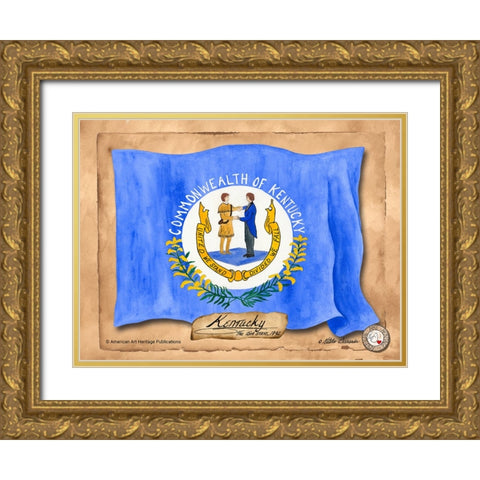 Kentucky-Solo with background Gold Ornate Wood Framed Art Print with Double Matting by Alexander, Natalie