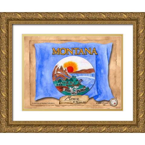 Montana-Solo with background Gold Ornate Wood Framed Art Print with Double Matting by Alexander, Natalie