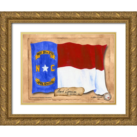 North Carolina-Solo with background Gold Ornate Wood Framed Art Print with Double Matting by Alexander, Natalie