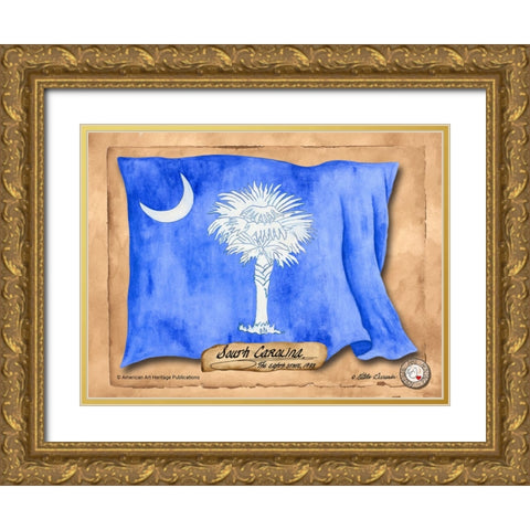 South Carolina-Solo with background Gold Ornate Wood Framed Art Print with Double Matting by Alexander, Natalie