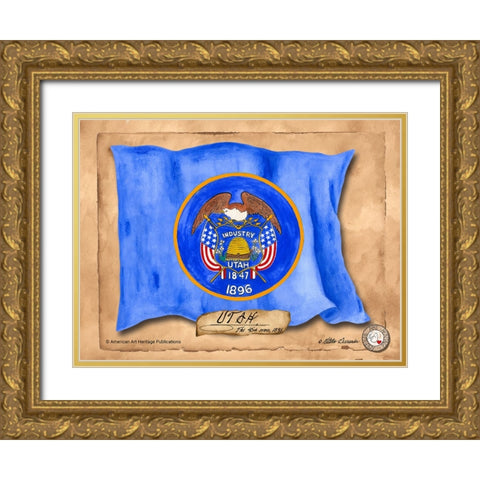 Utah-Solo with background Gold Ornate Wood Framed Art Print with Double Matting by Alexander, Natalie