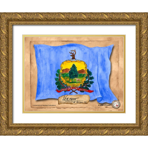 Vermont-Solo with background Gold Ornate Wood Framed Art Print with Double Matting by Alexander, Natalie