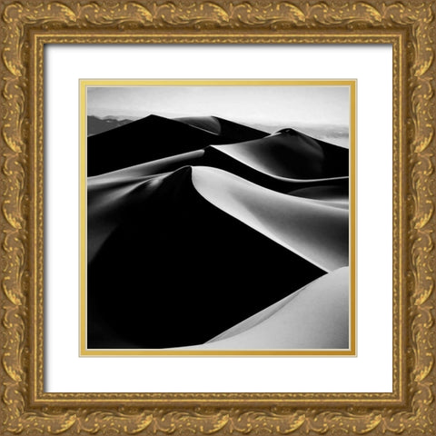Sand Dunes Gold Ornate Wood Framed Art Print with Double Matting by Anonymous