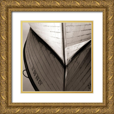 Hull Reflection II Gold Ornate Wood Framed Art Print with Double Matting by Brown, Bob