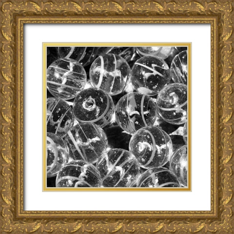 Glass Marbles II Gold Ornate Wood Framed Art Print with Double Matting by Anonymous