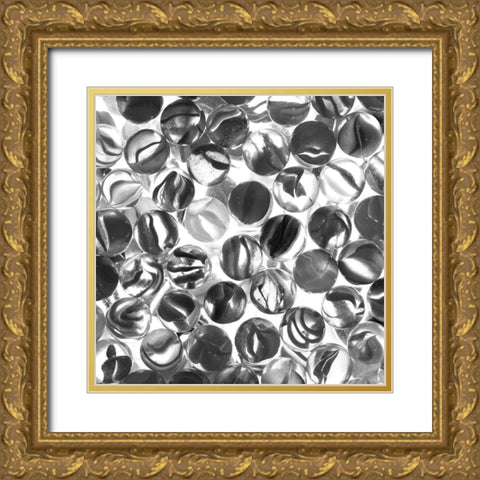 Glass Marbles II Gold Ornate Wood Framed Art Print with Double Matting by Anonymous
