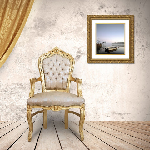 Quayside, Color Gold Ornate Wood Framed Art Print with Double Matting by Anonymous