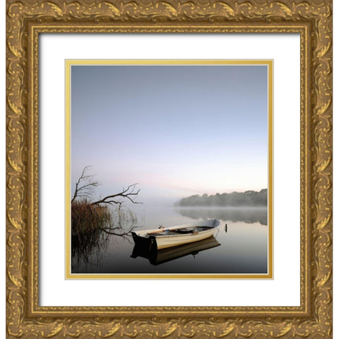 Quayside, Color Gold Ornate Wood Framed Art Print with Double Matting by Anonymous