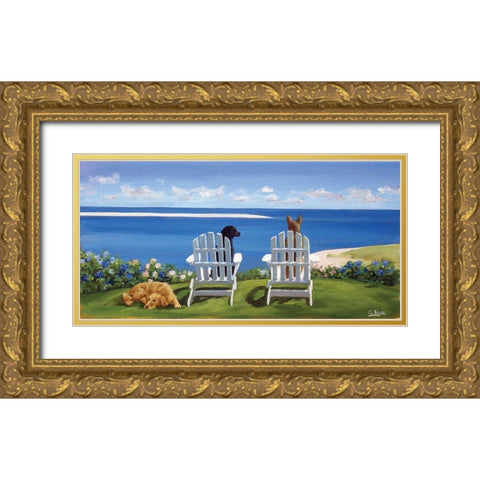 Chatham Tail Gold Ornate Wood Framed Art Print with Double Matting by Saxe, Carol