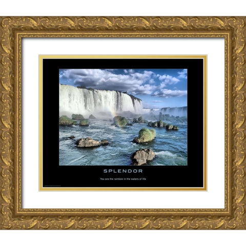 Splendor Gold Ornate Wood Framed Art Print with Double Matting by Anonymous