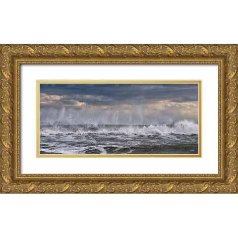 Wave Ballet Gold Ornate Wood Framed Art Print with Double Matting by Turek, Eve