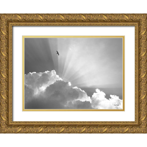 Heavenly Gold Ornate Wood Framed Art Print with Double Matting by Turek, Eve