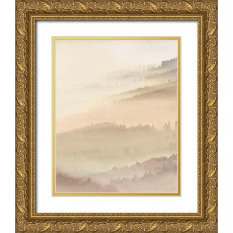 Fog Valley I. Gold Ornate Wood Framed Art Print with Double Matting by Herzog