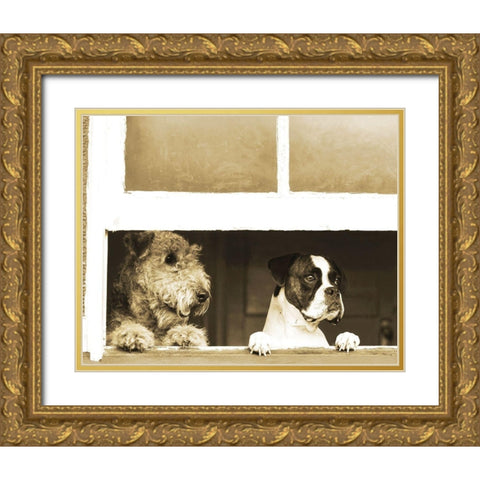 Waiting for Godot Gold Ornate Wood Framed Art Print with Double Matting by Anonymous