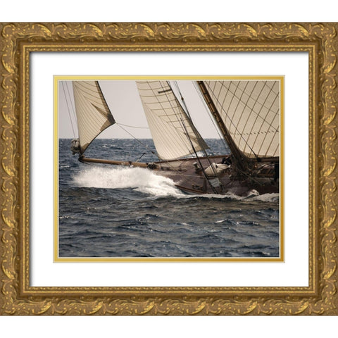Running with the Wind Gold Ornate Wood Framed Art Print with Double Matting by Anonymous