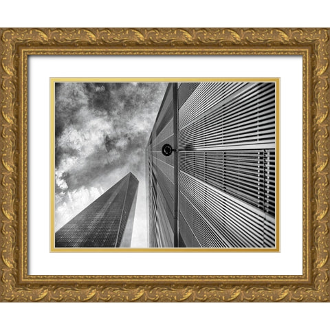 Perspective on Freedom Tower Gold Ornate Wood Framed Art Print with Double Matting by Graciet, Stephane