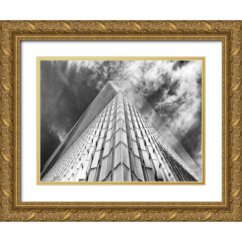 Urban Angle Gold Ornate Wood Framed Art Print with Double Matting by Graciet, Stephane