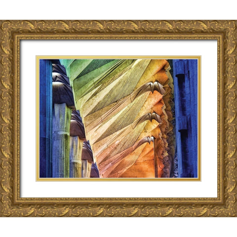 Colors of the Sagrada Familia Gold Ornate Wood Framed Art Print with Double Matting by Pearlman, Steve