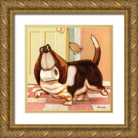 Give That Back Gold Ornate Wood Framed Art Print with Double Matting by Kourosh