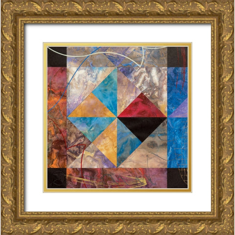 Geometry I Gold Ornate Wood Framed Art Print with Double Matting by Unknown