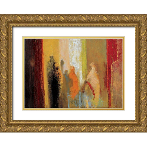 Stalagtites Gold Ornate Wood Framed Art Print with Double Matting by Unknown