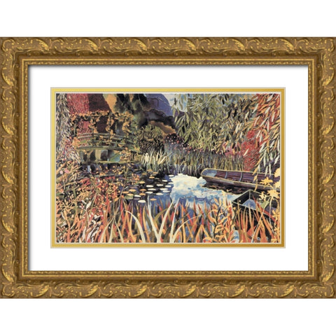 Magic Pond I Gold Ornate Wood Framed Art Print with Double Matting by Unknown