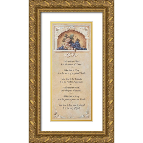 Take Time Gold Ornate Wood Framed Art Print with Double Matting by Unknown