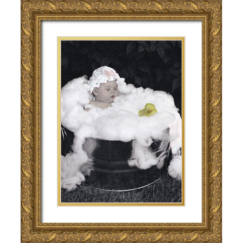 Rubber Ducky Gold Ornate Wood Framed Art Print with Double Matting by Unknown