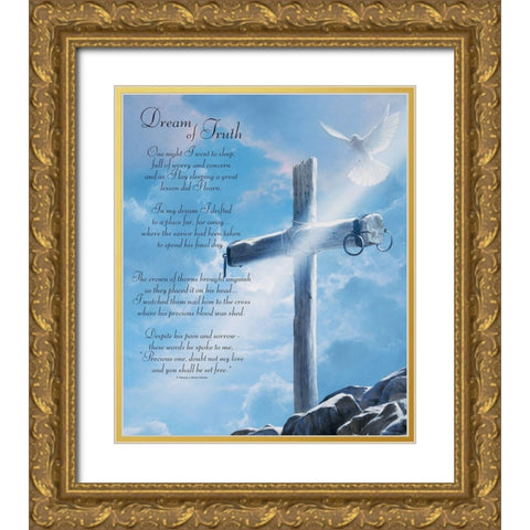 Dream of Truth Gold Ornate Wood Framed Art Print with Double Matting by Unknown