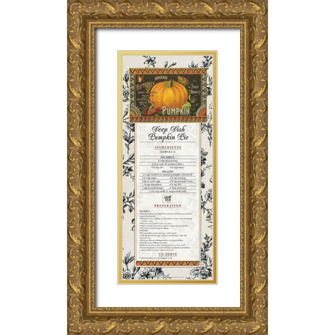 Pumpkin Pie Gold Ornate Wood Framed Art Print with Double Matting by Unknown