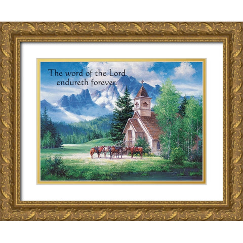 The Word of the Lord Gold Ornate Wood Framed Art Print with Double Matting by Unknown