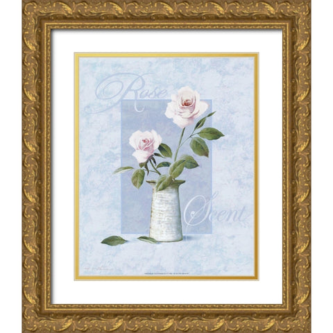Rose Gold Ornate Wood Framed Art Print with Double Matting by Unknown