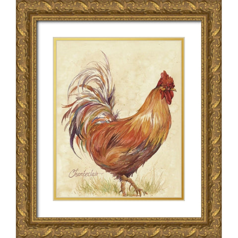 Chanteclair Gold Ornate Wood Framed Art Print with Double Matting by Unknown