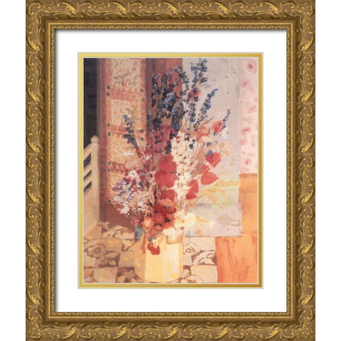Figurative Vase II Gold Ornate Wood Framed Art Print with Double Matting by Unknown