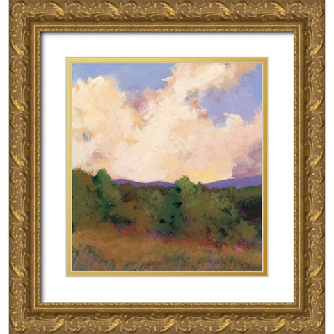 Meadows Gold Ornate Wood Framed Art Print with Double Matting by Unknown